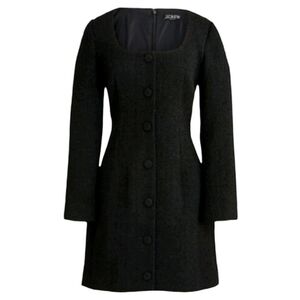 J. Crew Sophia Maritime Tweed Dress - Black